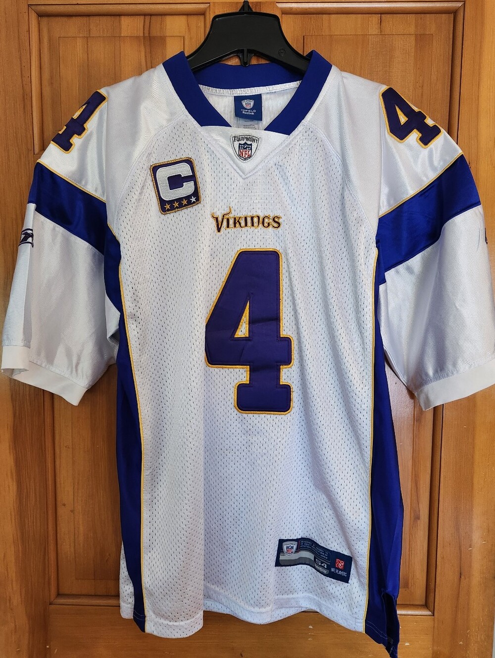 Reebok 2009-2010 Minnesota Vikings Brett Favre #4 Football Jersey - Size 54